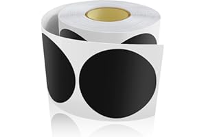 MEITAAT 500 szt. okrągłych naklejek 50 mm kodowanie kolorystyczne etykiety okrągłe rolka kropki oznaczające czarne