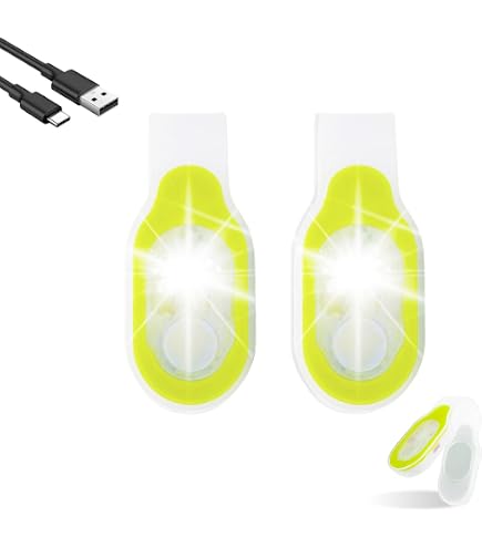 LOMUG Lampada a clip a LED, 2 pezzi, per infermieristica notturna, clip su torcia USB, ricaricabile, magnetica, luce di sicurezza a LED, 3 modalità per notte, infermiere a turni, bambini, corsa