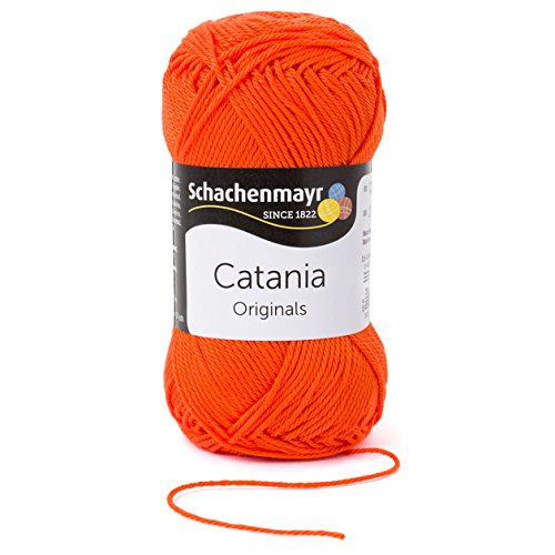 Schachenmayr 9801210-00189 Catania jaffa Handstrickgarn, Baumwolle, 11,5 x 5,2 x 6 cm