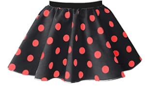 MUMS ESSENTIALS Kinder-Rock, gepunktet, Rock-n-Roll-Stil der 50er-/60er-Jahre, mit Krawatte, 30,5 cm Länge