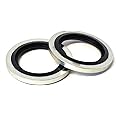 METRIC Bonded Dowty Washers - Bonded Seals with Nitrile Rubber - Various Sizes in Packs of 10, 25 or 50 (25, M5)
