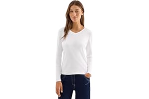 Cecil T- Shirt à Manches Longues et col en V Femme