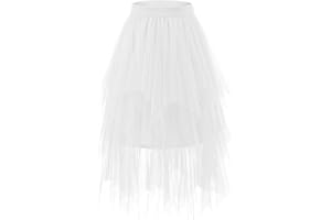 Bridesmay Tiulowe spódnice dla kobiet wróżka linia A puszysta siateczka warstwowa midi długa spódnica tutu Halloween herbata impreza Tutus