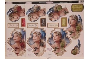 3 x Debbi Moore Art Deco Decadence Decoupage Die Cut Pack 8 Designs to Choose (Just for You (ADD028))