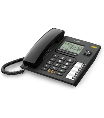 Alcatel T-56 Black corded landline phone with caller id and