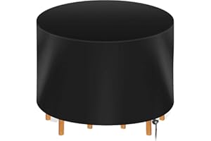 HGPFCB Housse de Jardin,Housse Mobilier Jardin ExtéRieure,420D Ronde Housse Protection Table Jardin, ImperméAble,Anti-UV, RéSistant à la DéChirure,pour Jardin Salon et Patio Mobilier Table de Jardin Ovale