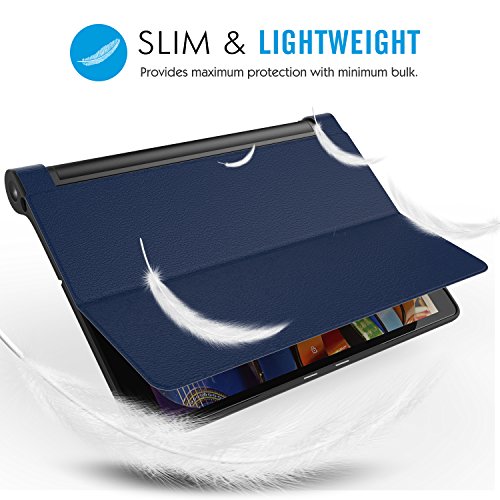 MoKo Lenovo YOGA Tab3 Plus 10.1 Hülle – Ultra Leightweight Slim Schutzhülle Smart Cover für Lenovo YOGA Tab 3 Plus (YT-X703F) 10.1 Zoll 2016, Marineblau - 7