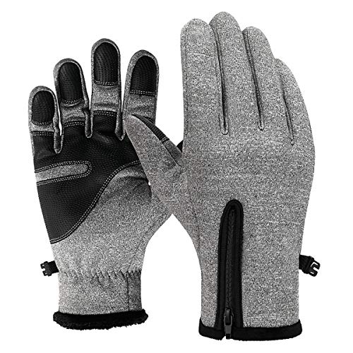 Suxman Gants Hiver Tactile, Gants Homme et Femme Chaud Gants de Sport d'extérieur Écran Tactile Imperméable Coupe-Vent Anti-dérapant pour Ski Vélo Moto