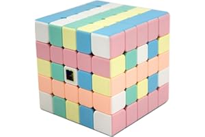 OOSTIFUN Funnygoo MoYu Cubing Classroom mofangjiaoshi mfjs meilong Pastel série Cube 5x5x5 Cube sans Autocollant Rose Vif