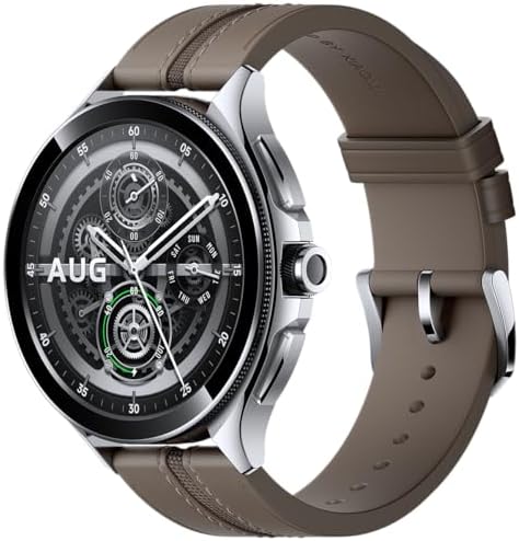 Xiaomi Watch 2 Pro 4G (LTE) Smartwatch (135-205 mm, Leder, Silber/Braun), Braun, Unico, Klassisch