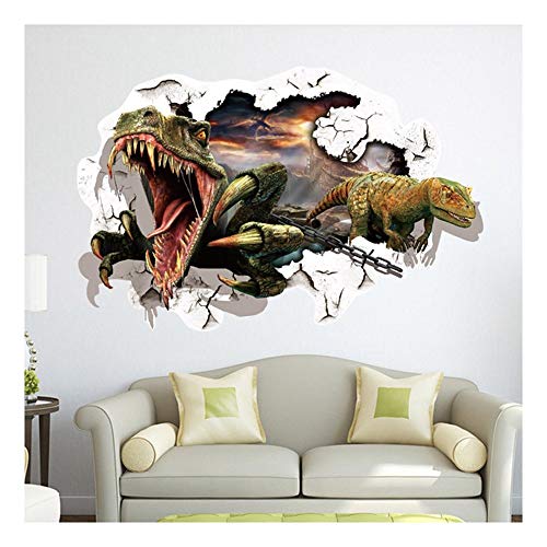 QTZJYLW-Sticker-Mural-Cratif-3D-Stro-Mur-Cass-Dinosaure-Sticker-Amovible-De-Chambre-Salon-60--90Cm