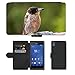 Produktbild PU Leder Wallet Case Folio Schutzhülle // M00314072 Butcherbird Australien Vogel fliegen // Sony Xperia Z3 D6603 D6633 D6643 D6653 D6616