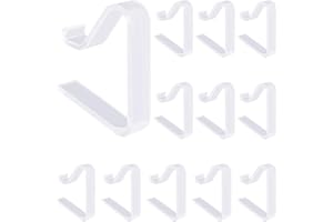 Fllyvly Set de 12 Pinzas para Sujetar manteles, Clips Sujetamanteles Transparentes de Plástico, Adecuados para Mesas de 3,5 a 5 cm de Grosor, para Uso en Exteriores e Interiores, Restaurantes Eventos
