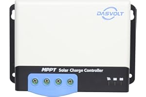 DASVOLT®, Regolatore di carica solare MPPT 50A 12V/24V Potenza in ingresso massima 660W/12V, 1320W/24V per batteria al litio, piombo-acido, sigillata per camper, roulotte, barche, yacht
