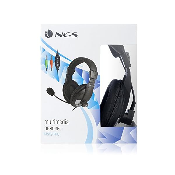 NGS MSX9 Pro Binaural Diadema Negro Auricular con micrófono - Auriculares con micrófono (PC/Juegos, Binaural, Diadema… - Image 3