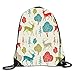 Produktbild gthytjhv Brown Deer Head Sackpack Rucksack mit Kordelzug Waterproof Sportrucksack Daypack for Men Women Red Green Deer7 Lightweight Unique 16.9x14.2