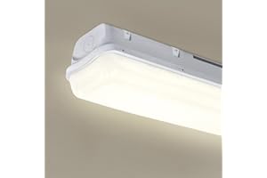 ‎UISEBRT UISEBRT Feuchtraumleuchte LED 120cm, 36W 3240LM Wannenleuchte LED Deckenleuchte IP65 Wasserfest Werkstattlampe LED Röhre Leuchtstoffröhre für Garage Keller Werkstatt Feuchtraum Büro, Neutralweiß