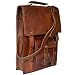 Produktbild Herren echte Ziege braun Leder Schulter Laptop Tasche Vintage Messenger Büro Business Top Griff Aktentasche