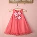 Baby Kids Girls Princess Solid Flower Sleeveless Tulle Party Dress