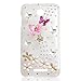 Produktbild spritech (TM) 3D Handmade Fashion Girl Frau Extreme Luxus Bling Pearl Perle Design elegant weiß Hard Blume Klar Caver Fall, style-8, HTC Desire 510