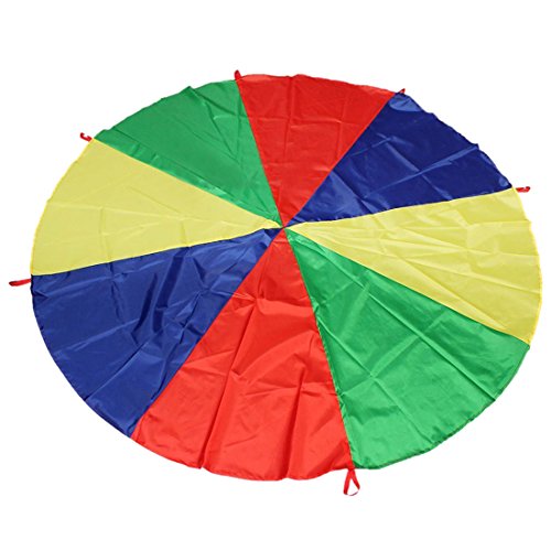 WOVELOT 2M / 6.5FT Jeux pour Enfants Rainbow Parachute Outdoor Game Exercise Sport