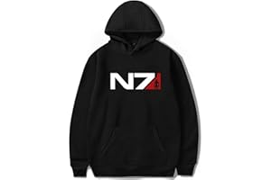 Swdan Mass Effect N7 Felpa con Cappuccio Uomo XXS-4XL, Cosplay Felpa con Cappuccio A Maniche Lunghe,Hoodie Classica E Casual