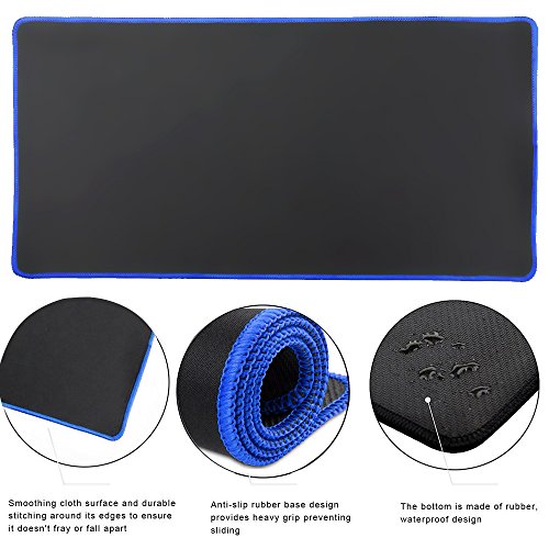 Alfombrilla de rat  n extragrande para gaming de Cmhoo  color 90x40 Blue