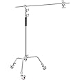 NEEWER Cavalletto Stand-C Professionale 100% in Metallo Scorrevole, Altezza Massima 330cm Regolabile Stand per Riflettore con