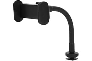 KIMISS Uchwyt na Telefon Komórkowy do Lampy Pierścieniowej, Przenośny wąż Klips do Telefonu Stop Aluminium Plastikowy Smartfon Transmisja na żywo Uchwyt Zaciskowy Lampa