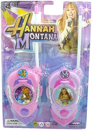 Kids Hannah Montana Easy Use Walkie Talkie Set Indoor / Outdoor Range Pink Girls Toy