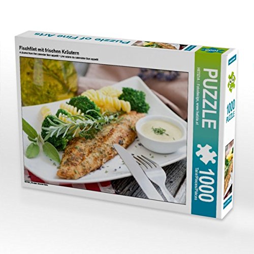 Preisvergleich Produktbild Fischfilet mit frischen Kräutern 1000 Teile Puzzle quer