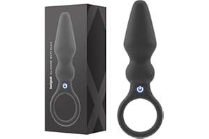 bed geek - Plug Anal Vibrador de Silicona - Varilla de Placer de Silicona para Adultos - 20 Sensacionales Ajustes de Vibración