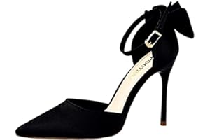 LOVELEGIS Scarpe Tacco Alto Donna Decollete Nero Fiocco Posteriore