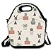 Produktbild Dozili Lunchtasche mit Kaktus-Muster, große und dicke Neopren, isolierte Lunch-Tasche, warme Tasche mit Schultergurt, für Damen, Teenager, Mädchen, Kinder, Erwachsene