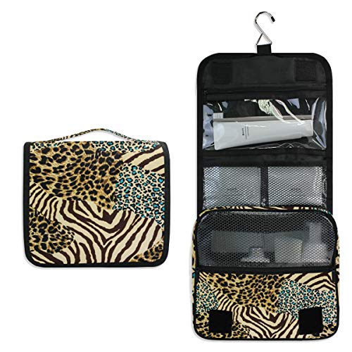Preisvergleich Produktbild DOSHINE Kosmetiktasche zum Aufhängen, Tiermotiv, Zebramuster, groß, für Damen / Mädchen, Reisen, Badezimmer
