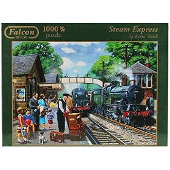 FOLIOSA 1000 Piece Jigsaw Puzzle - Steam Train Fantasy Scene, 29.5x19.7 Inches, For Adults & Families