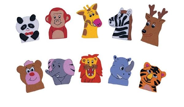 finger puppet of wild animals