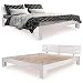 Produktbild Homelux Massivholzbett Kiefer Doppelbett Balkenbett Bettgestell Bettrahmen Lattenrost 180 x 200 cm Weiss
