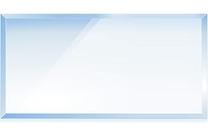 BIJON Funkenschutz-Platte mit Facettenschliff, Glasplatte Kaminofen, Kaminschutz mit ESG Sicherheitsglas, Kamin Glasplatte, Stärke 6mm Rechteck 50x100 cm oder 100x50 cm