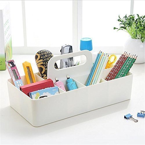Preisvergleich Produktbild homiki Multi Abschnitt Make-up Container Schreibtisch Aufbewahrungsbox Mehrzweck-Cosmetics Organizer Büro Korb