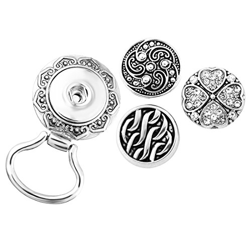 MJARTORIA - Sostén para gafas con botón intercambiable de pedrería con broche magnético