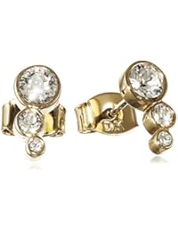 Dyrberg/núcleo Damen-Pendientes 15/02 Lini Sg Crystal de latón chapado en oro parte transparente 9 cm - 338133