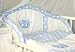 Baby's Comfort HEARTS cot / cotbed BUMPER (12 NEW COLOURS) (3 - Blue spots)