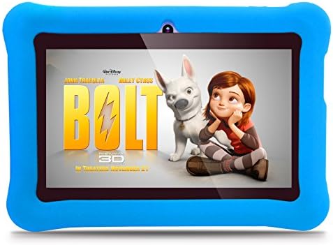 Kids 7" Inch Android Tablet PC - Quad Core - Android Kitkat - Octa Core GPU - Bluetooth - 1GB RAM, 8GB HDD - HD Screen, WIFI, DUAL CAMERA - Google Play - UK Warranty - Kids Extra Protection Case (Blue)