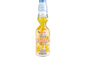 Ramune (Japanese Lemonade) Orange Flavour 200ml by Kimura
