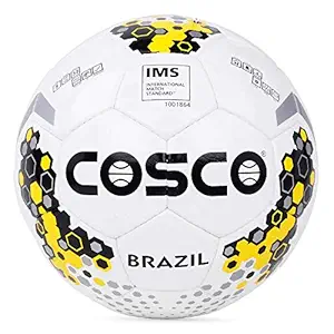 Cosco Leather Brazil Foot Ball, (Size 5, 14020)