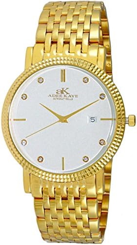 ADEE KAYE MEN'S LINK COLLECTION 39.37MM SWISS QUARTZ ANALOG WATCH AK4801-MGSV