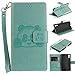 Produktbild Hülle für Sony Xperia XZ, Sony Xperia XZ Hülle / Handyhülle / Schutzhülle / Ledertasche / Tasche / Case / Cover / Flip Brieftasche, Anlike Geprägte Panda für Sony Xperia XZ (5,2 Zoll) Bookstyle Kartenfach Standfunktion Handytasche mit Abnehmbar Handy Lanyard für [Sony Xperia XZ (5,2 Zoll)] - grün