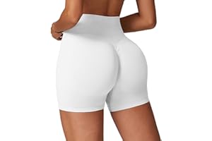 Qmttoae Seamless 4.5" Scrunch Butt Lifting Gym Shorts for Women Booty Workout Shorts Tummy Control Cycling Yoga