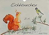 Eichhörnchen in Aquarell (Wandkalender 2019 DIN A4 quer): Eichhörnchen, liebevoll gemalt in Aquarelltechnik (Monatskalender, 14 Seiten ) (CALVENDO Tiere) by